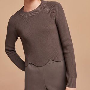 Wilfred Sardou scalloped sweater (Aritzia)